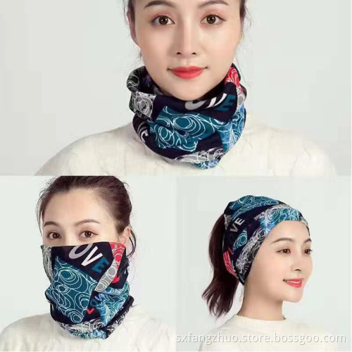 man and women with multipurpose winter neck warmer to keep warm polar fleece neck warmer